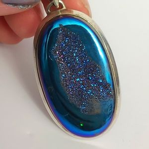 Titanium Aura Drusy Necklace